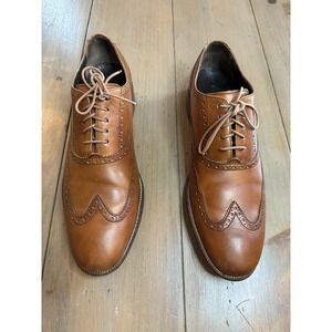Cole Haan Shoes Mens Size 11.5‎ Brown Leather Wingtip Oxford Brogue Dress C12210